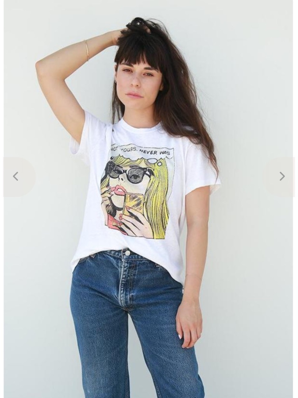 RE/DONE NOT YOURS BOXY CROPPED TEE LARGE